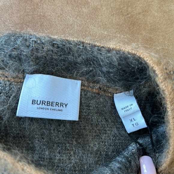🔥Burberry Naima Check Jacquard Mohair & Silk Blend Sweater – Limited Edition - Picture 12 of 16